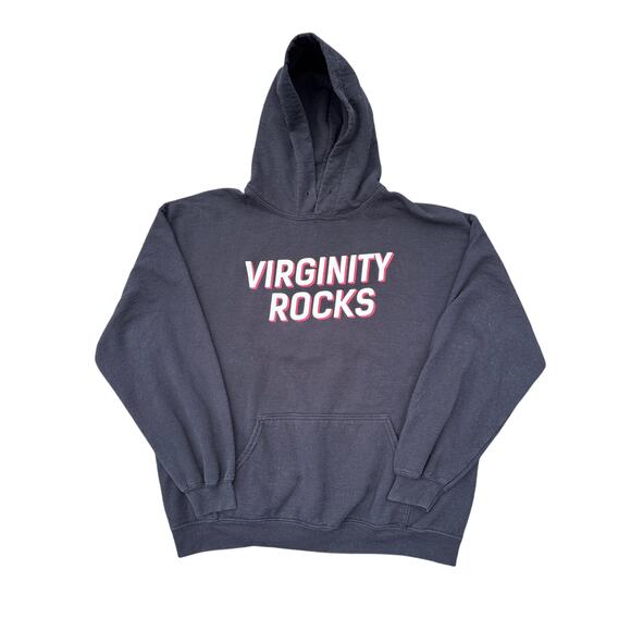 Virginity Rocks dannyduncan69 site official merch drop Large black hoodie 23x25 - Picture 1 of 4
